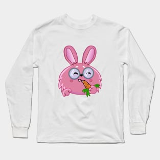 pink rabbit with glasses Long Sleeve T-Shirt
